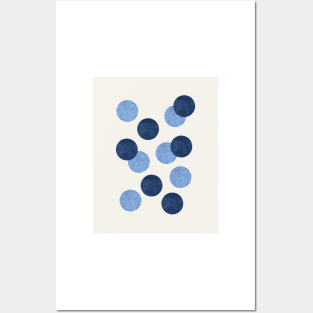 Bubbles - Navy Blue Posters and Art